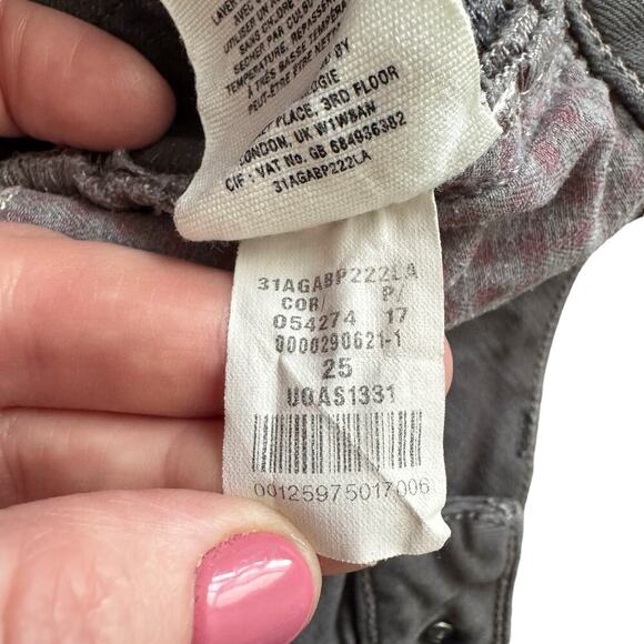 Pilcro and the Letterpress Jeans Womens' Size 25 STET Gray skinny Low Rise 1230 - Picture 7 of 14